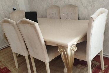Стулья: Masa dəsti satılır 200₼. Əla vəziyyətdədir. Ünvan Sumqayıt