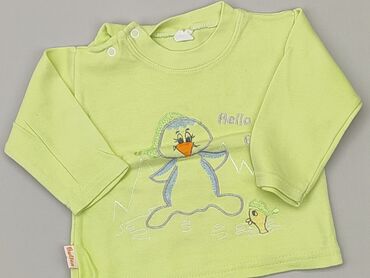 bluzka zieleń butelkowa: Sweatshirt, 6-9 months, condition - Good