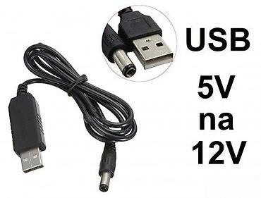 tisot sat: USB step-up kabl 5V na 12V - Pretvarač napona iz USB 5V na 12V preko — 1