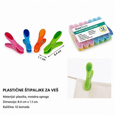 KMT Jednobojni plastični štipaljke za veš 5406985 Praktičan set