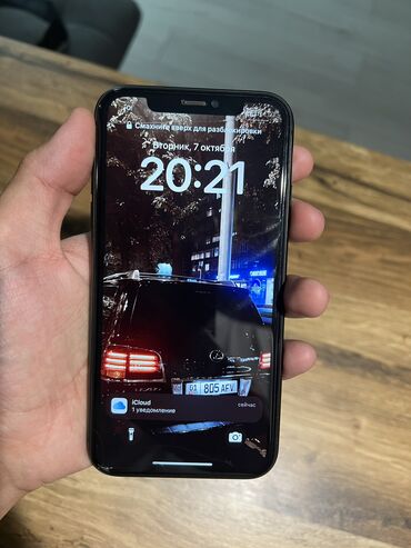 компьютер айфон: IPhone 11, Колдонулган, 128 ГБ, Black Titanium, Коргоочу айнек, Каптама, 77 %