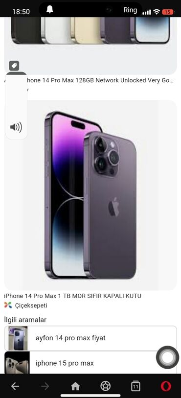 iphone ikinci el kredit: IPhone 14 Pro Max, 512 GB, Qara, Face ID