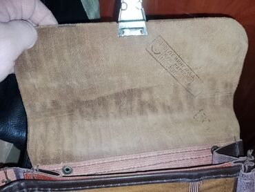 Портфели: Портфель‑органайзер советского образца (кожа/кожзам, коричневый) — 12