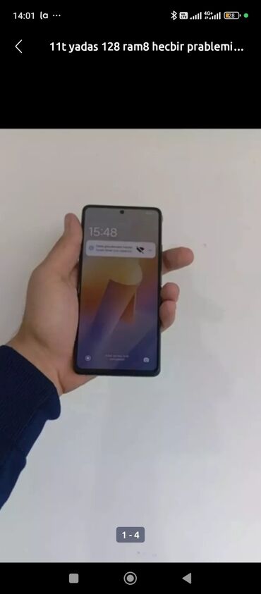 Xiaomi: Xiaomi 11T, 128 GB, rəng - Boz, 
 Düyməli, Barmaq izi, İki sim kartlı