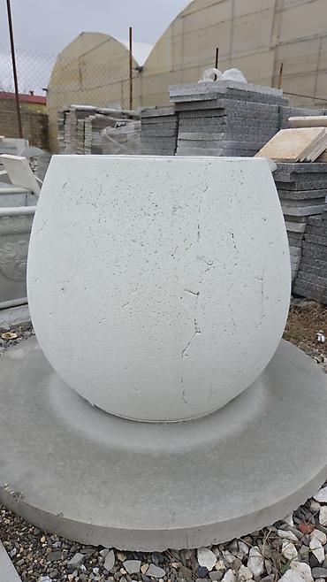 мох: Beton dekorativ çiçək dibçəkləri – Material: yüksək möhkəmliyə malik — 8