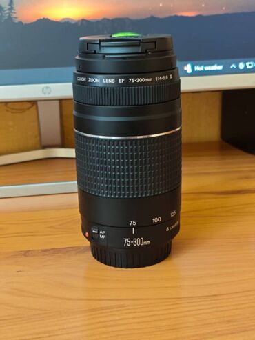 Canon 75-300mm lens - İdeal vəziyyətdədir, yenidən seçilmir - Ön və