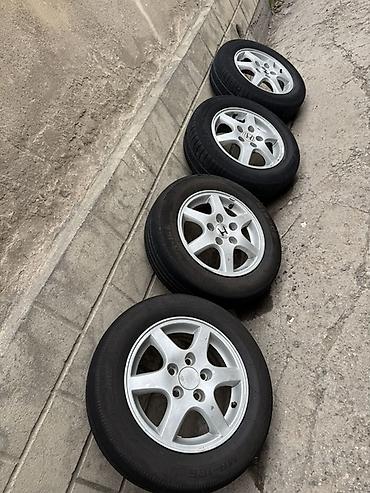диски honda: Колеса в сборе 195 / 65 / R 15, Лето, Б/у, Комплект, Легковые, Литые, отверстий - 5 — 1