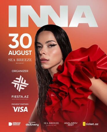 Boşqablar: INNA KONSERTINE 6 EDED BILET QALIB TECILI SATILIR