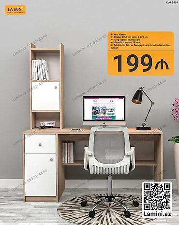Ev və bağ: Düz masa, Stulsuz, Polkalı, Siyirməli, Sadə laminat — 1