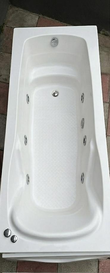 hamam dekoru: Hidromassajlı akril vanna Uzunluğu 1.90 m, dərinliyi 45sm - — 1
