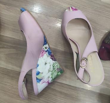 shoes: Босоножки, 39, 39.5, 40, AURA SHOES, Б/у, цвет - Розовый, Самовывоз — 2