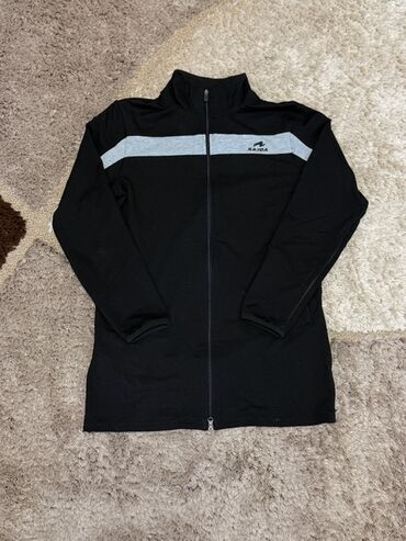 стильная одежда больших размеров для женщин: Спортивная толстовка-кофта SAJDA на молнии - Цвет: черный с серой