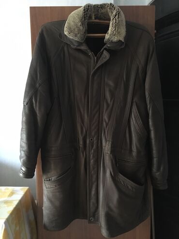 кожаная мужская куртка: Куртка XL (EU 42), цвет - Коричневый