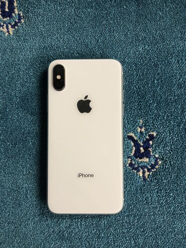 Apple iPhone: IPhone X, Б/у, 256 ГБ, Белый, Чехол, 100 %