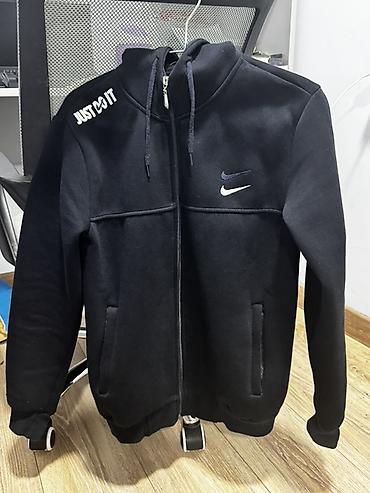 Kişi geyimləri: Svitşot, Nike, rəng - Qara — 1