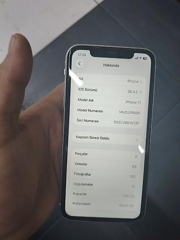 dji osmo 4: IPhone 11, 128 GB, Ağ, Sənədlərlə, Face ID, Simsiz şarj — 3
