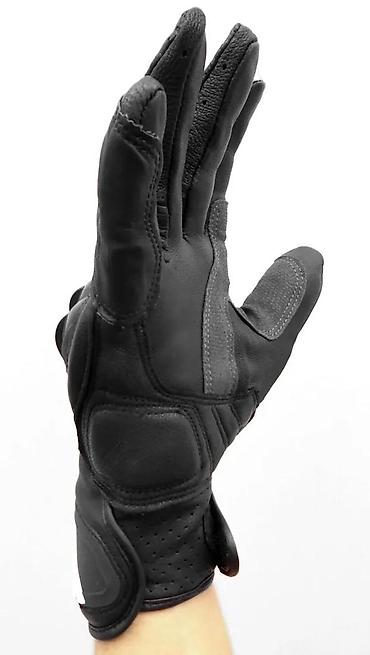 Oprema za bicikliste: Kratke kožne moto rukavice sa zaštitom - Materijal: prirodna koža sa — 6