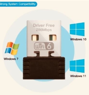 simsiz internet wifi: Mini USB WIFI 6 Dongle Ağ Kartı 2.4 GHz WiFi Lan Adaptörü Sürücüsü