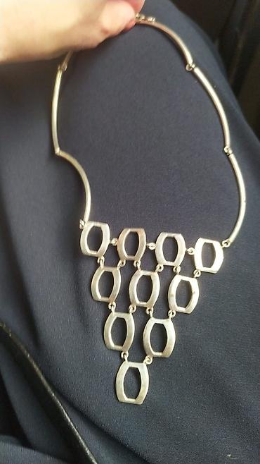 Boyunbağılar: Gümüş rəngli bəzəkli boyunbağı - Material: metal alaşımlı, parlaq — 1