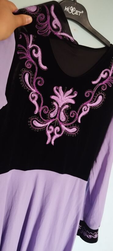 платье в национальном стиле: Күнүмдүк көйнөк, Made in KG, Узун модель, 4XL (EU 48)
