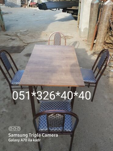 tek stullar: Для кухни, Для гостиной, Новый, Раскладной, Прямоугольный стол, 1 стул, Азербайджан