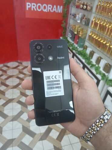 telifon: Xiaomi Redmi Note 13, 256 GB, rəng - Qara, 
 Zəmanət, Barmaq izi, Face ID