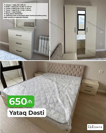 Мебель на заказ: Yataq Dəsti – Komplekt variantlar Variant 1 – 722 ₼ Tərkibi: - — 2