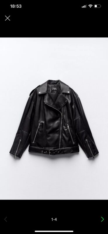 layka kurtka: Куртка Zara, L (EU 40), цвет - Черный