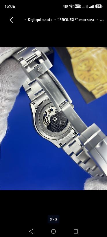 bakı saatı: Yeni, Qol saatı, Rolex, rəng - Gümüşü — 3