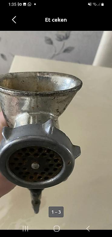 kas boru: Emal örtüklü süzgəc – uzun saplı, qazan formasında - Material: emal — 4