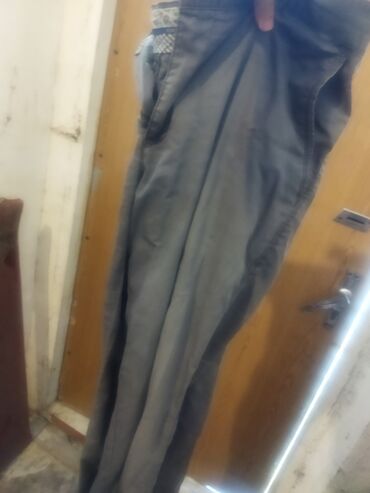 Digər kişi geyimləri: Kişi geyim dəsti - 1 ədəd boz rəngli kişi şalvarı: yan ciblikli — 5