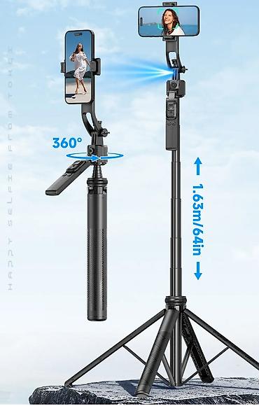 freebuds 4i: AI üz tanıma funksiyalı C17 selfi çubuğu + tripod + gimballı — 5