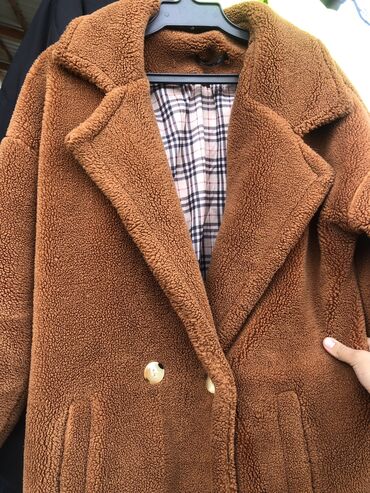 длинные куртки женские зима: Пальто, Зима, Тедди, Длинная модель, One size