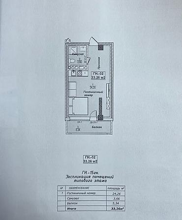 недостроенный дом: 1 комната, 33 м², Элитка, 2 этаж, ПСО (под самоотделку) — 2