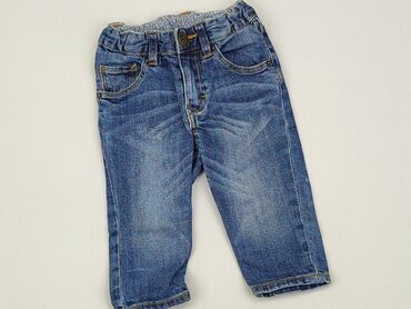 legginsy imitujące jeans: Denim pants, H&M, 6-9 months, condition - Good