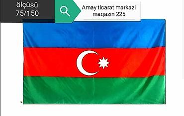 bayram: Azərbaycan bayrağı təzə Ölçüsü 75/150 Yüksək keyfiyyət ünvan AMAY — 1