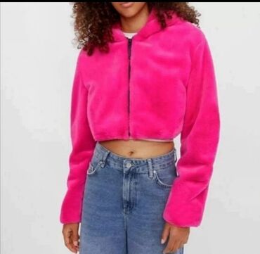 bershka prsluci: S (EU 36), Faux fur, color - Pink