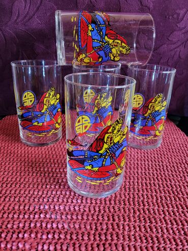 Čaše: Case nove paracinsko staklo 80te. Vintaz case univerzalne komada 5 — 2