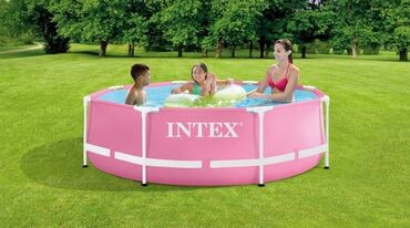 бассейн для семейного отдыха: Бассейн INTEX Metal Frame Pool🔥 📌Размер (2.44т × 76ст) 📌Объем 2843