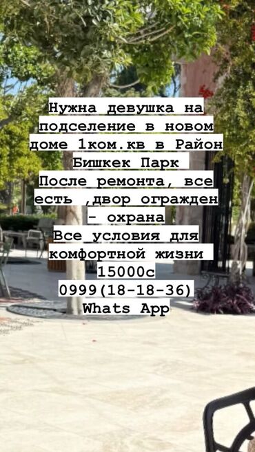 квартира в бишкек купить: 1 комната, Собственник, С подселением, С мебелью полностью