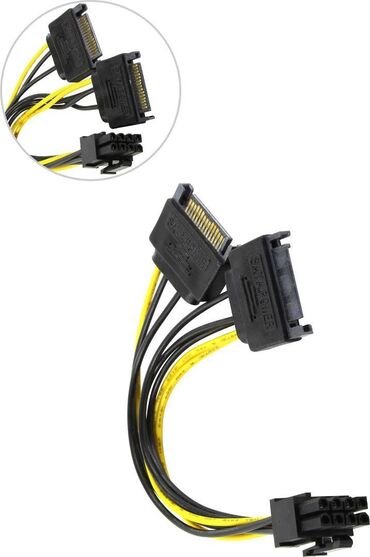 кабель питания для ноутбука: Переходник питания для видеокарты с 2 x SATA на PCI-E 6/8pin, кабель