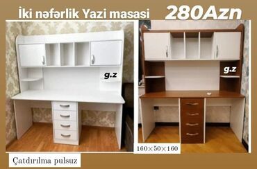 Masa və oturacaq dəstləri: Oğlan və qız üçün, Yeni, Siyirməli, Yazı masası