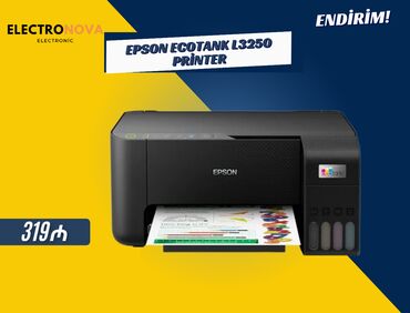 Комплектующие для ПК и ноутбуков: 🖨️ Epson EcoTank L3250 Printer ✅ 3-in-1 Funksiya: Çap, skan, köçürmə ✅