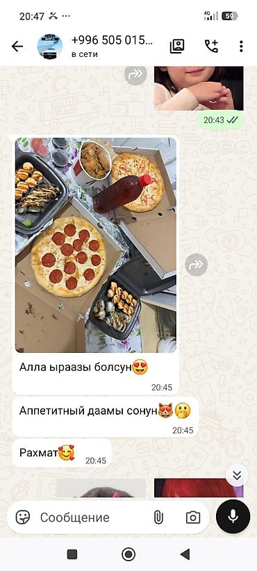 Отели, кафе, рестораны: Пицца жасаган повар керек,
кунуно 1800сом — 2