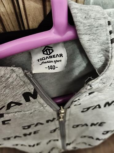 горналыжные куртки: Детская худи на молнии TIGABEAR, размер 140. - Цвет: светло‑серый — 2