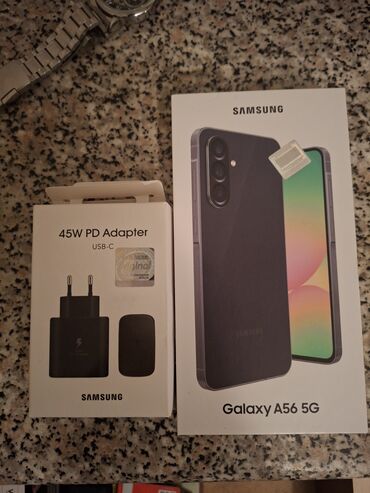 samsung galaxy note 10 plus: Samsung Galaxy A56, 128 GB, rəng - Boz, İki sim kartlı