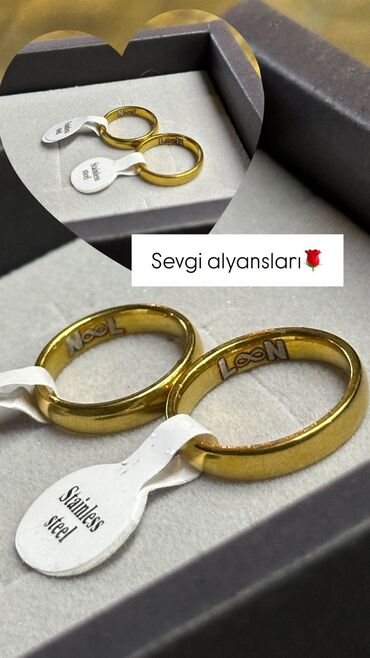 nisan uzukleri ve qiymetleri: Sevgi alyansları geldi adiniza uygun lazer qiymete daxildir
