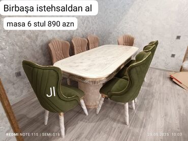 Dolablar: Qonaq otağı üçün, Açılmayan, Oval masa, 6 stul