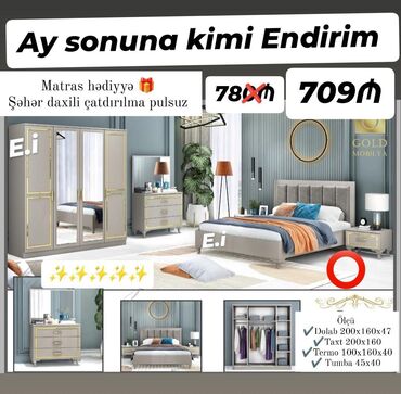 açılan çarpayı: *Yataq dəsti "Yeni " 709 AZN 💥* ✔️Rəng seçimi var ✔️ *Şəhər daxili