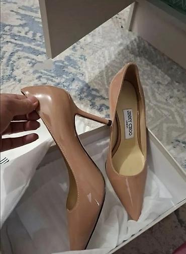 Женская обувь: Туфли, 38, Jimmy Choo, Новый, цвет - Бежевый — 1